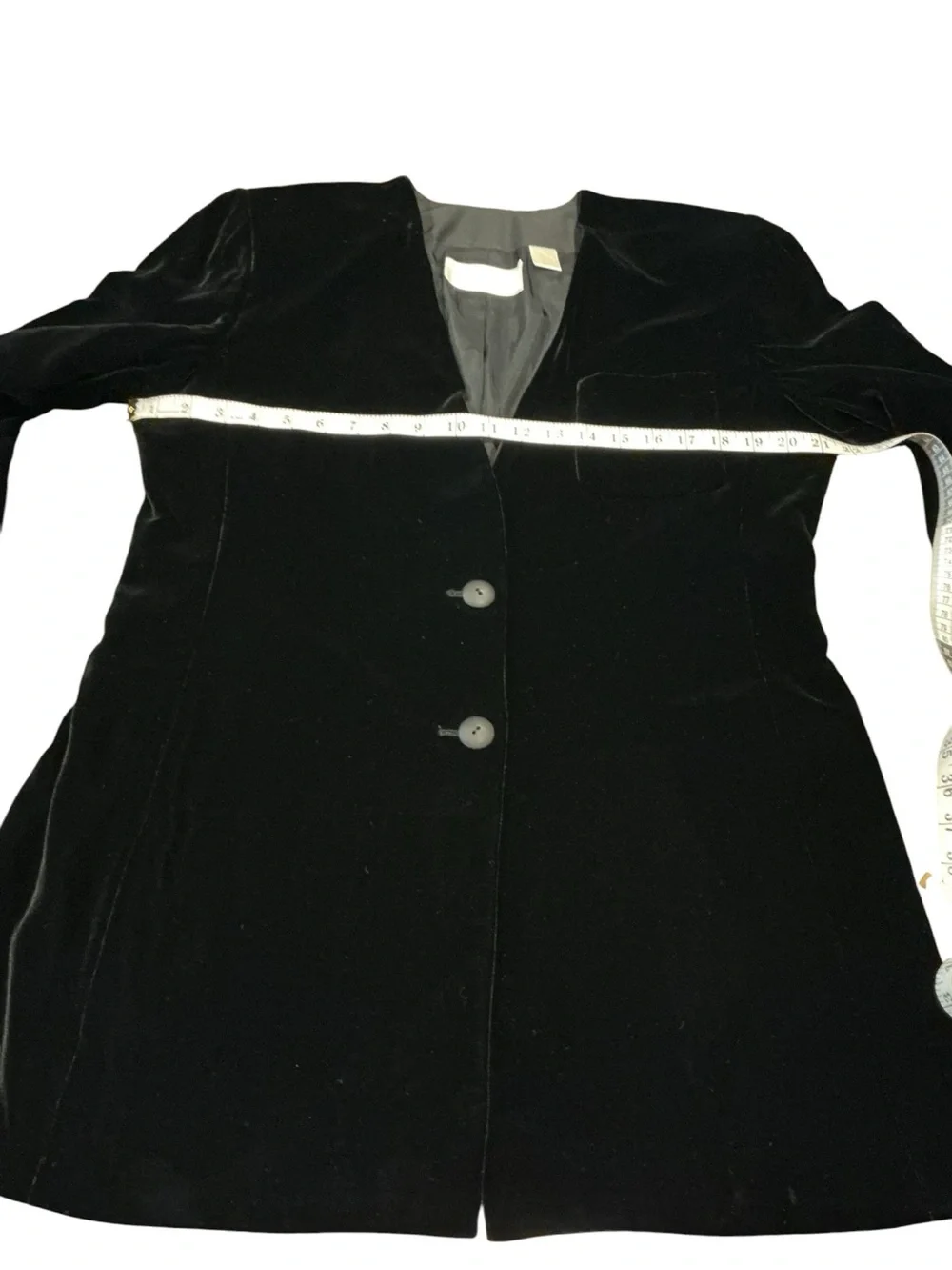 Dana Buchman Black Velvet Blazer Size 12 Elegant Career Jacket - Picture 4 of 7